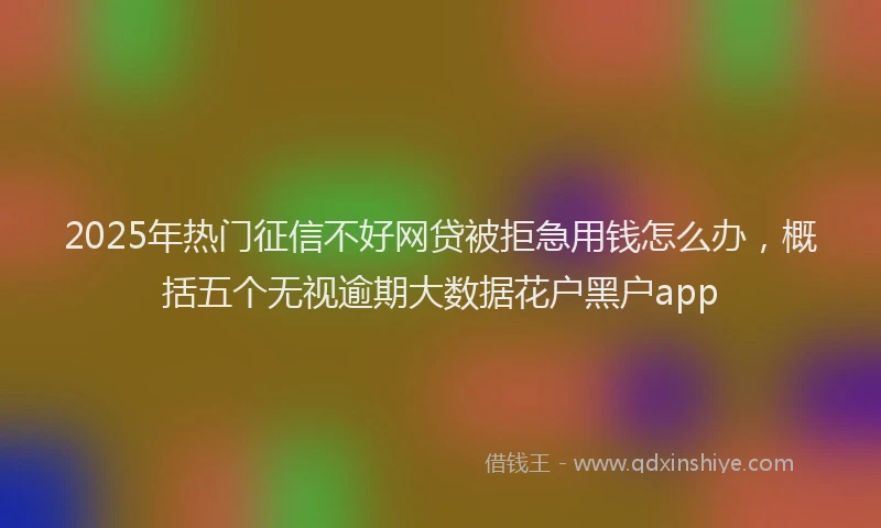 2025年热门征信不好网贷被拒急用钱怎么办，概括五个无视逾期大数据花户黑户app