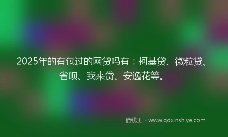 2025年的有包过的网贷吗有：柯基贷、微粒贷、省呗、我来贷、安逸花等。