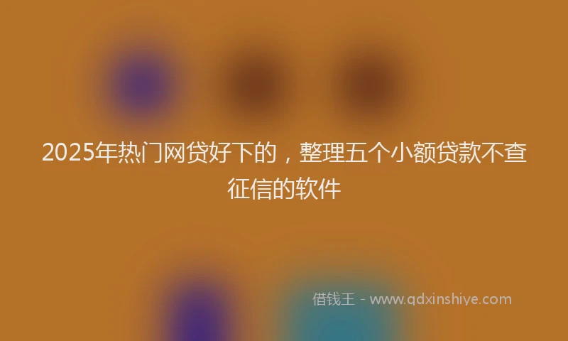 2025年热门网贷好下的，整理五个小额贷款不查征信的软件