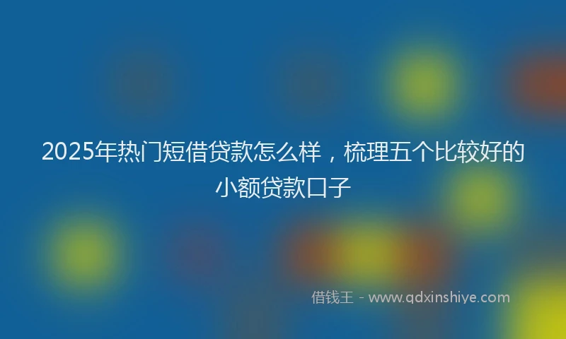 2025年热门短借贷款怎么样，梳理五个比较好的小额贷款口子