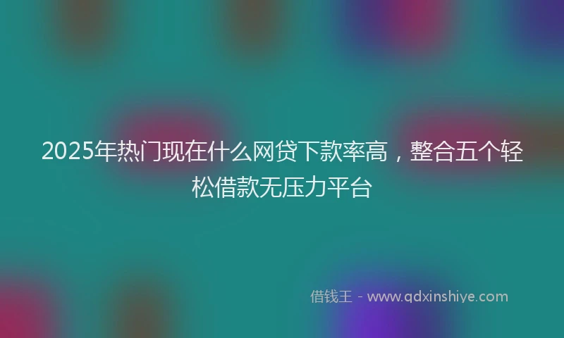 2025年热门现在什么网贷下款率高，整合五个轻松借款无压力平台