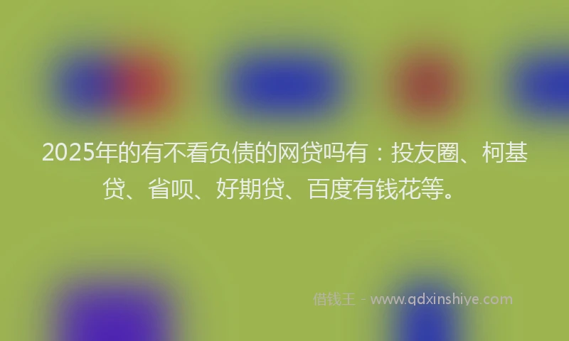 2025年的有不看负债的网贷吗有：投友圈、柯基贷、省呗、好期贷、百度有钱花等。