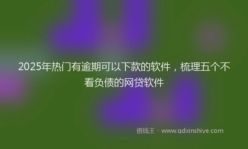 2025年热门有逾期可以下款的软件，梳理五个不看负债的网贷软件