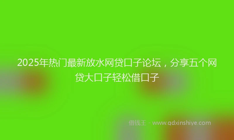 2025年热门最新放水网贷口子论坛，分享五个网贷大口子轻松借口子