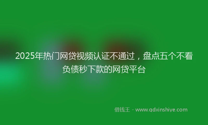 2025年热门网贷视频认证不通过，盘点五个不看负债秒下款的网贷平台