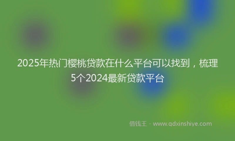 2025年热门樱桃贷款在什么平台可以找到，梳理5个2024最新贷款平台