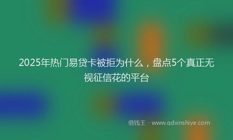 2025年热门易贷卡被拒为什么，盘点5个真正无视征信花的平台