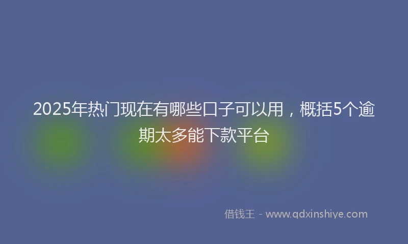 2025年热门现在有哪些口子可以用，概括5个逾期太多能下款平台