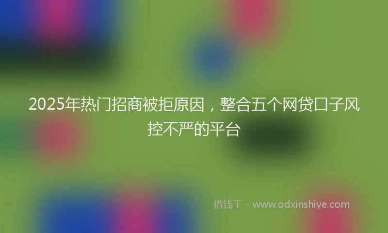 2025年热门招商被拒原因，整合五个网贷口子风控不严的平台