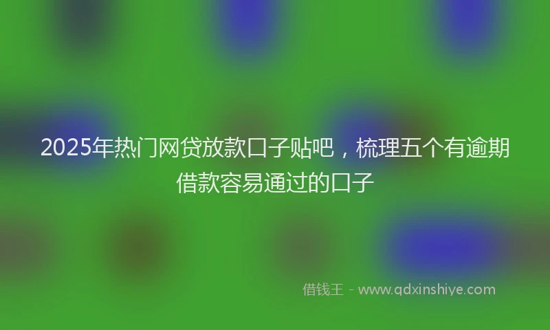 2025年热门网贷放款口子贴吧，梳理五个有逾期借款容易通过的口子