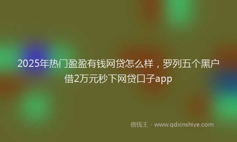 2025年热门盈盈有钱网贷怎么样，罗列五个黑户借2万元秒下网贷口子app