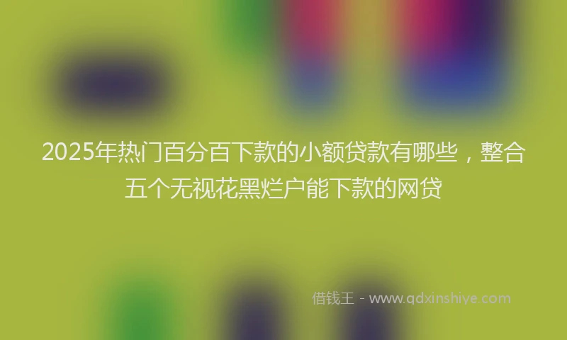2025年热门百分百下款的小额贷款有哪些，整合五个无视花黑烂户能下款的网贷