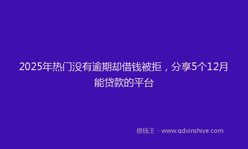 2025年热门没有逾期却借钱被拒，分享5个12月能贷款的平台
