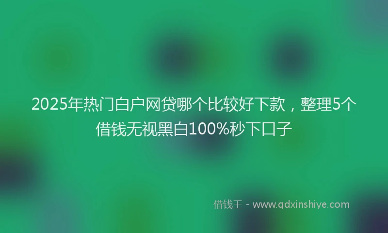 2025年热门白户网贷哪个比较好下款，整理5个借钱无视黑白100%秒下口子