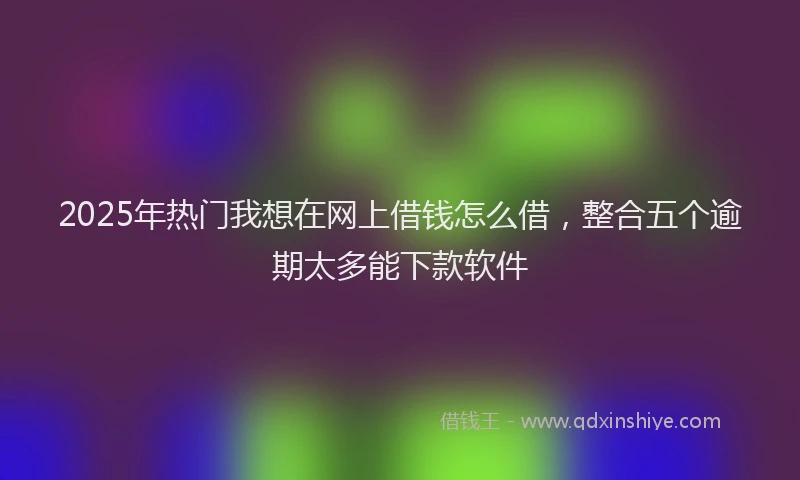 2025年热门我想在网上借钱怎么借，整合五个逾期太多能下款软件