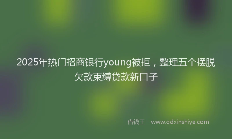 2025年热门招商银行young被拒，整理五个摆脱欠款束缚贷款新口子