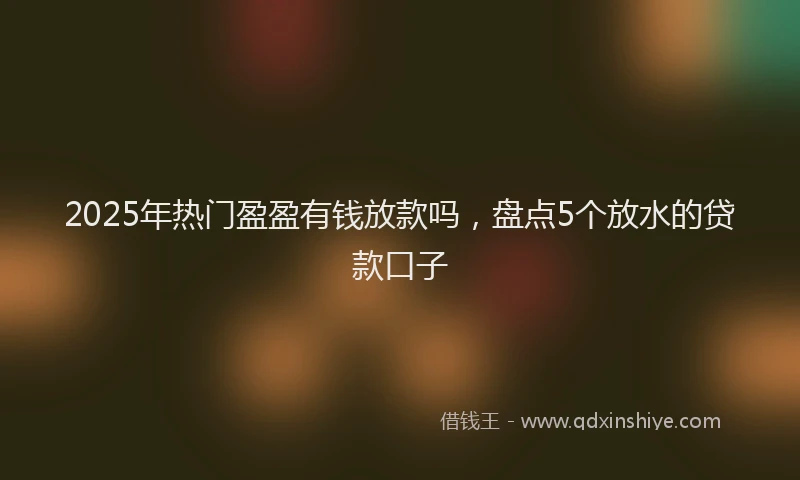 2025年热门盈盈有钱放款吗，盘点5个放水的贷款口子