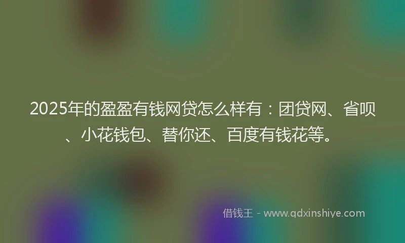 2025年的盈盈有钱网贷怎么样有：团贷网、省呗、小花钱包、替你还、百度有钱花等。