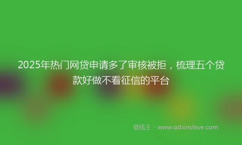 2025年热门网贷申请多了审核被拒，梳理五个贷款好做不看征信的平台