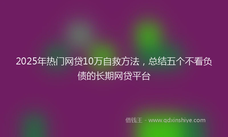 2025年热门网贷10万自救方法，总结五个不看负债的长期网贷平台