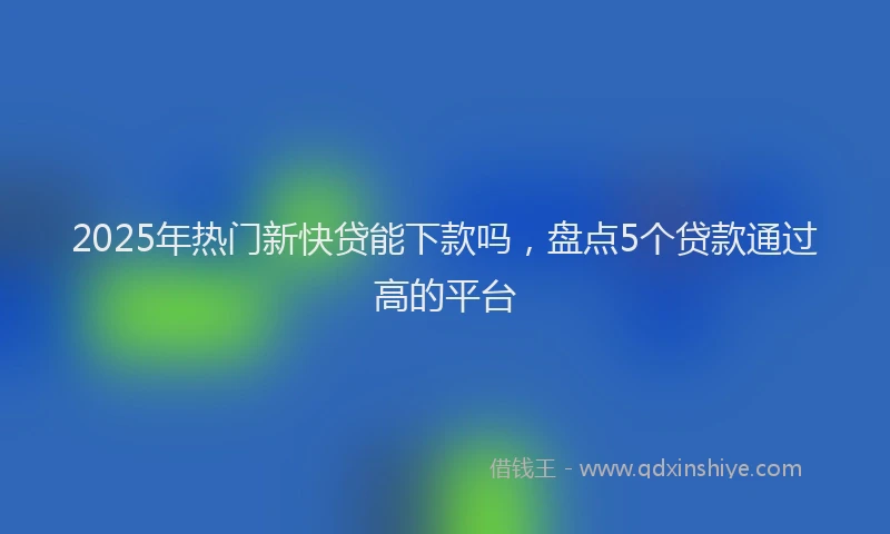 2025年热门新快贷能下款吗，盘点5个贷款通过高的平台