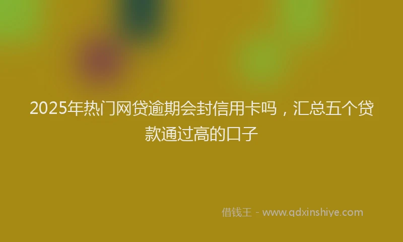 2025年热门网贷逾期会封信用卡吗，汇总五个贷款通过高的口子