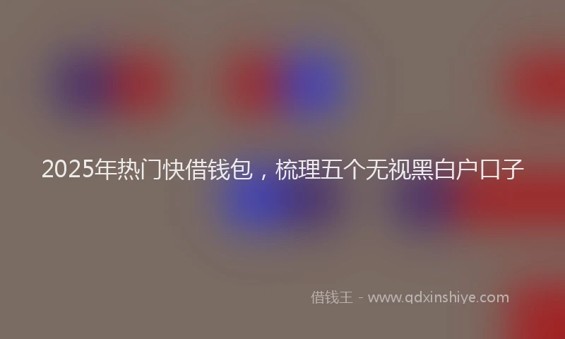 2025年热门快借钱包，梳理五个无视黑白户口子
