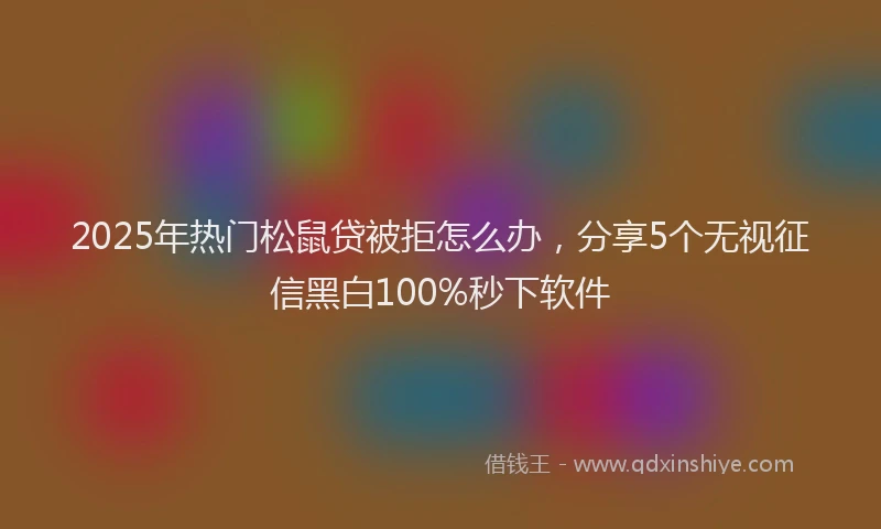 2025年热门松鼠贷被拒怎么办，分享5个无视征信黑白100%秒下软件