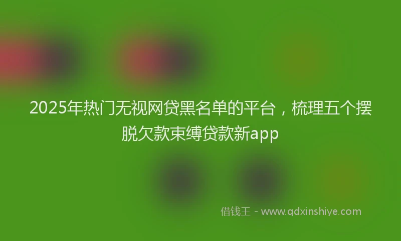 2025年热门无视网贷黑名单的平台，梳理五个摆脱欠款束缚贷款新app
