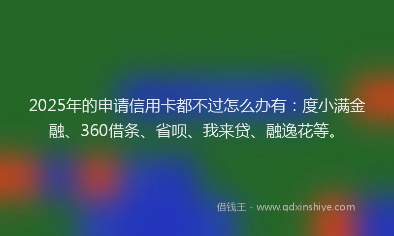 2025年的申请信用卡都不过怎么办有：度小满金融、360借条、省呗、我来贷、融逸花等。