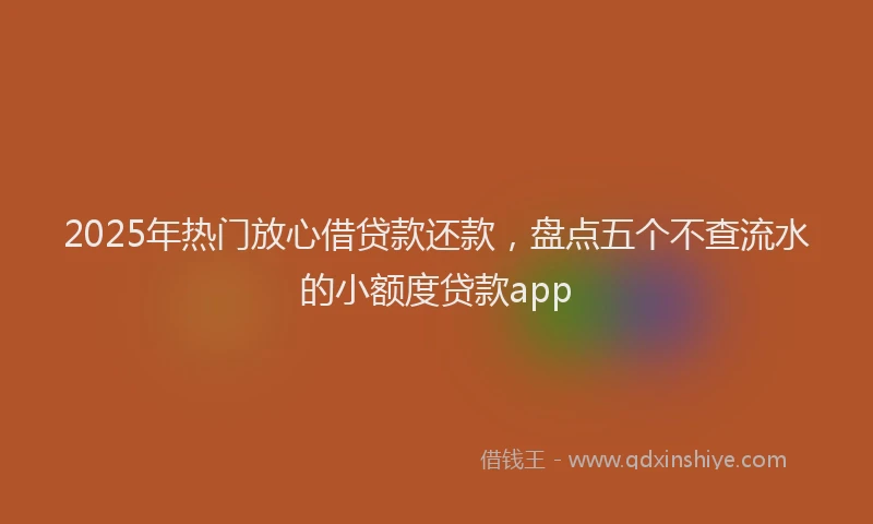 2025年热门放心借贷款还款，盘点五个不查流水的小额度贷款app