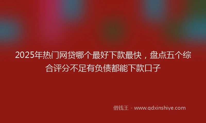 2025年热门网贷哪个最好下款最快，盘点五个综合评分不足有负债都能下款口子