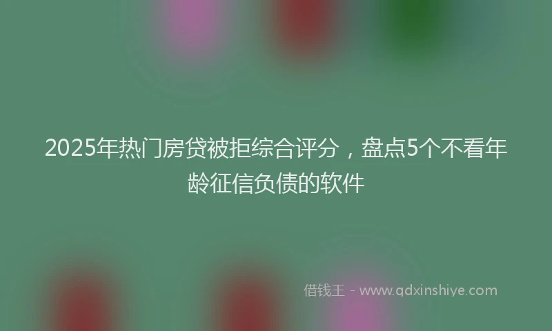 2025年热门房贷被拒综合评分，盘点5个不看年龄征信负债的软件