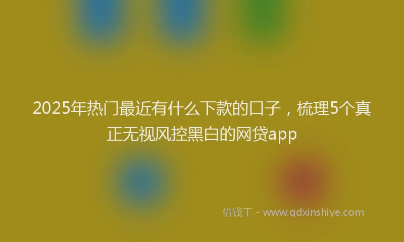 2025年热门最近有什么下款的口子，梳理5个真正无视风控黑白的网贷app