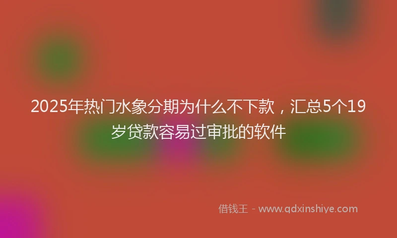 2025年热门水象分期为什么不下款，汇总5个19岁贷款容易过审批的软件