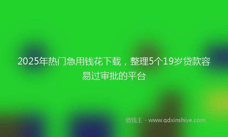2025年热门急用钱花下载，整理5个19岁贷款容易过审批的平台