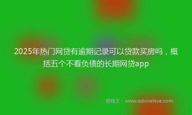2025年热门网贷有逾期记录可以贷款买房吗，概括五个不看负债的长期网贷app