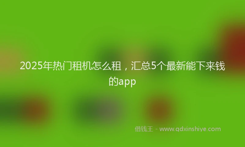 2025年热门租机怎么租，汇总5个最新能下来钱的app