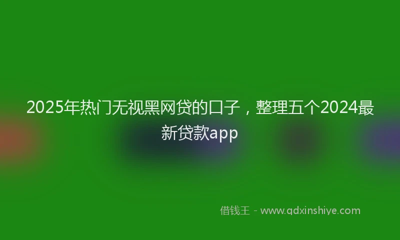 2025年热门无视黑网贷的口子，整理五个2024最新贷款app