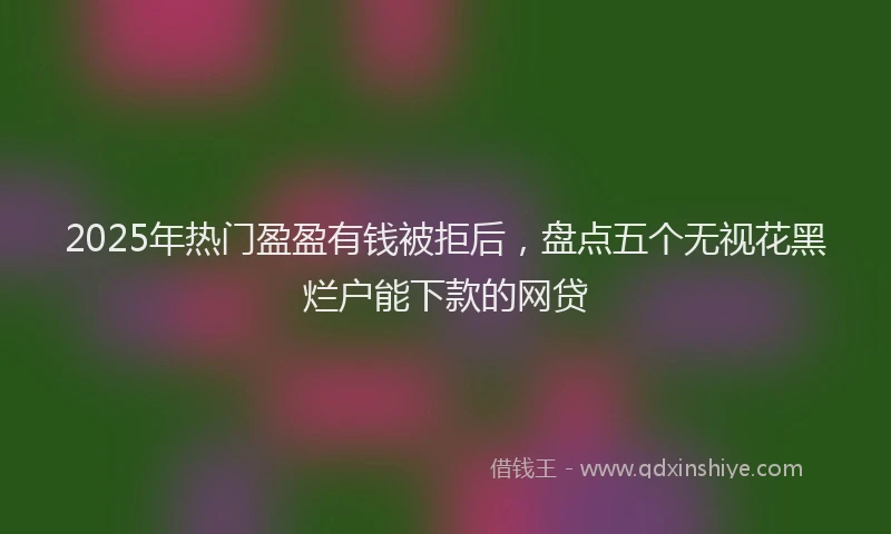 2025年热门盈盈有钱被拒后，盘点五个无视花黑烂户能下款的网贷