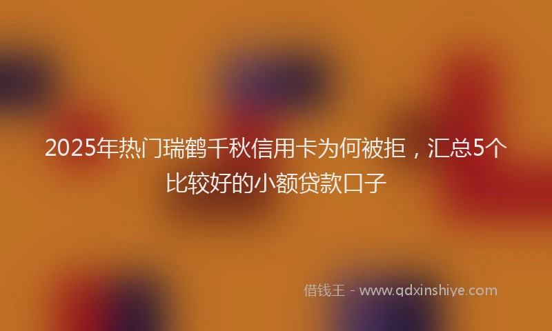 2025年热门瑞鹤千秋信用卡为何被拒，汇总5个比较好的小额贷款口子