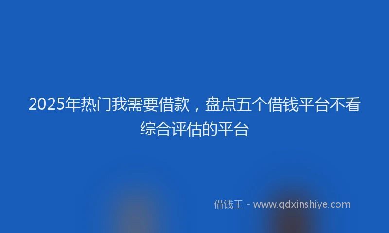2025年热门我需要借款，盘点五个借钱平台不看综合评估的平台