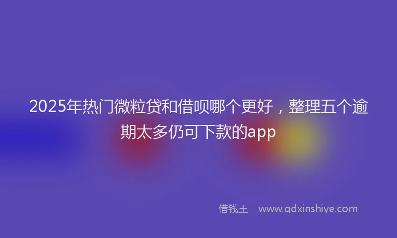 2025年热门微粒贷和借呗哪个更好，整理五个逾期太多仍可下款的app