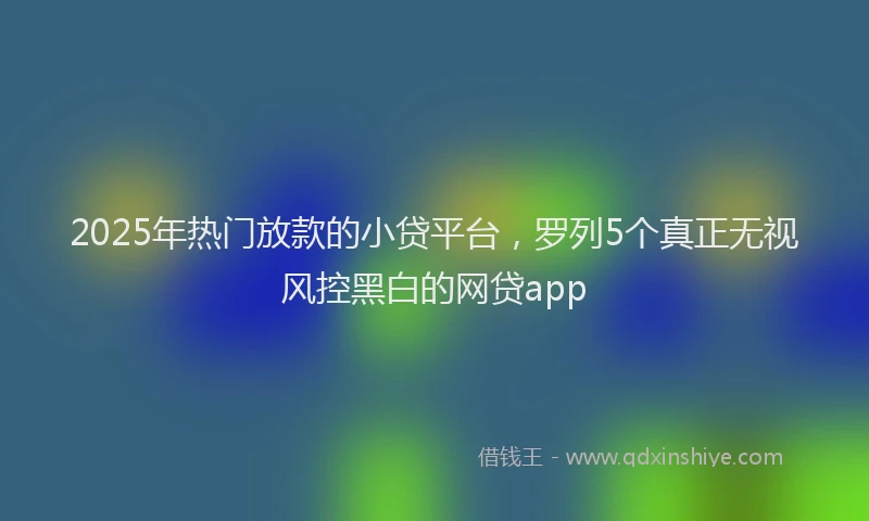 2025年热门放款的小贷平台，罗列5个真正无视风控黑白的网贷app