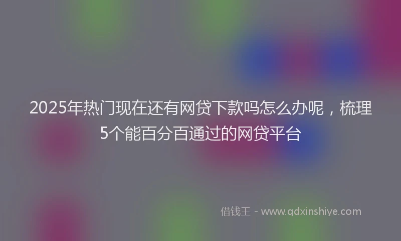 2025年热门现在还有网贷下款吗怎么办呢，梳理5个能百分百通过的网贷平台