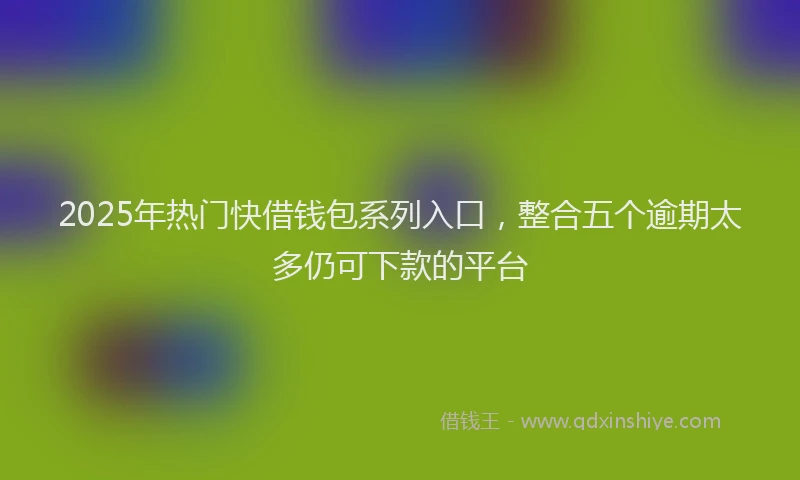 2025年热门快借钱包系列入口，整合五个逾期太多仍可下款的平台