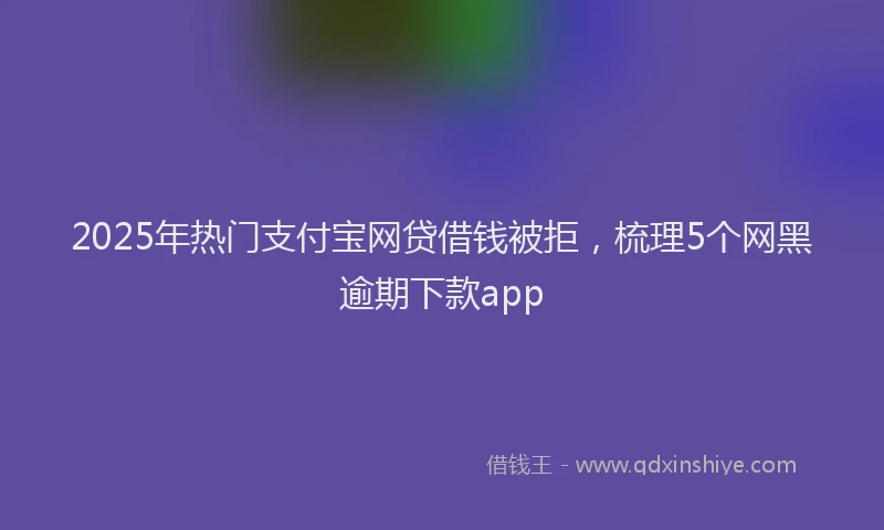 2025年热门支付宝网贷借钱被拒，梳理5个网黑逾期下款app