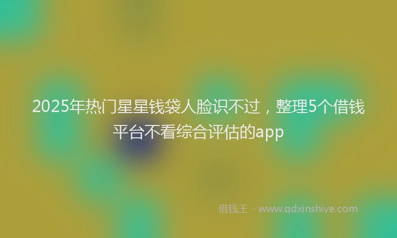 2025年热门星星钱袋人脸识不过，整理5个借钱平台不看综合评估的app