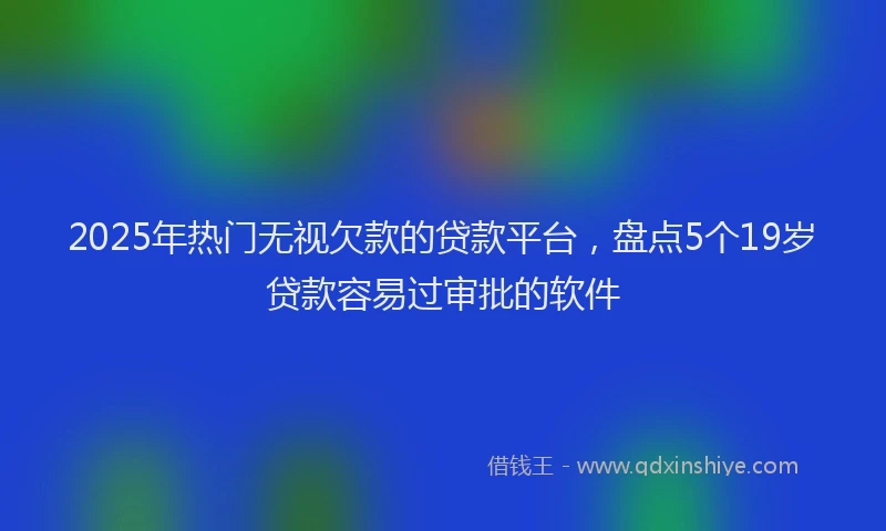 2025年热门无视欠款的贷款平台，盘点5个19岁贷款容易过审批的软件