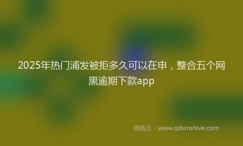 2025年热门浦发被拒多久可以在申，整合五个网黑逾期下款app